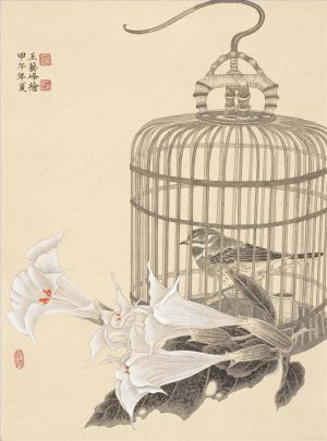 王艺峰的当代艺术作品《中国花鸟画2》