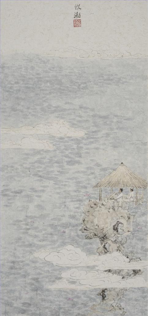 王悦澎 当代书法国画作品 -  《荷塘里的涟漪》