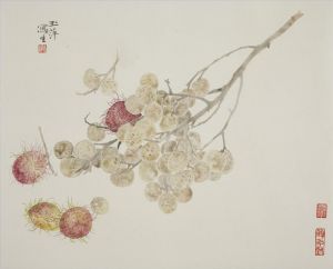 王玉萍的当代艺术作品《从生命水果中绘画》