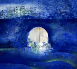王作均的当代艺术作品《月光透过门》