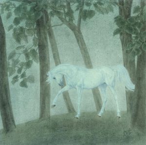 当代书法国画作品《Horse Traditional Chinese Painting Fine Brushwork 2》