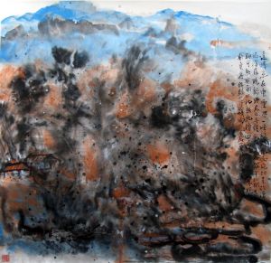 吴月霖的当代艺术作品《云雾缭绕的偏远山顶》