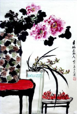 夏培民的当代艺术作品《中国传统花鸟画》
