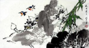 夏培民的当代艺术作品《花中君子的表现》