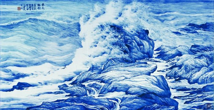 徐志文 当代各类绘画作品 -  《陶瓷海景3》