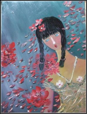 杨金瑞的当代艺术作品《花雨》