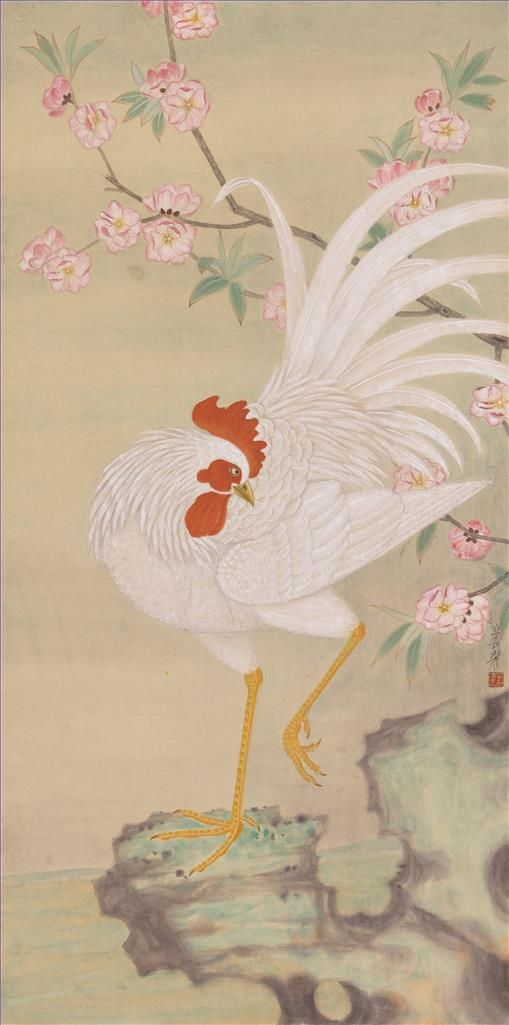 杨立奇 当代书法国画作品 -  《公鸡》