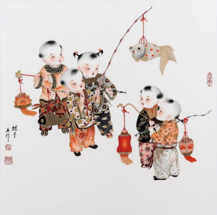 杨李英 当代各类绘画作品 -  《元宵节》