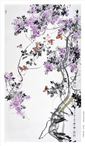 杨如及的当代艺术作品《中国花鸟画2》