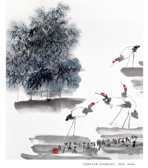 杨如及的当代艺术作品《中国花鸟画4》