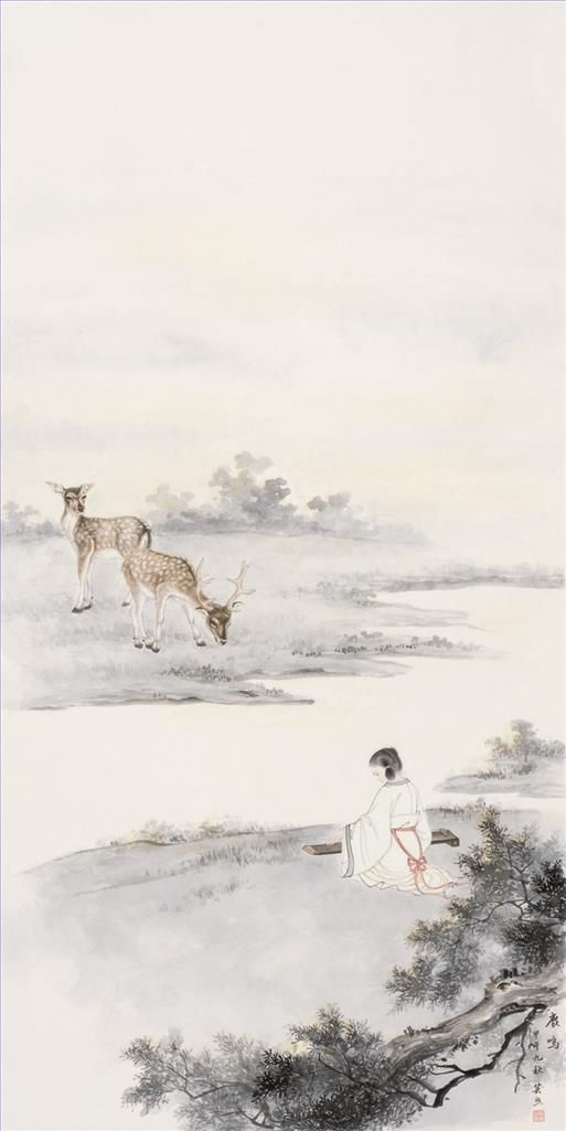 杨芸熙 当代书法国画作品 -  《鹿之声》