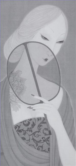 杨臻臻的当代艺术作品《水墨牡丹》