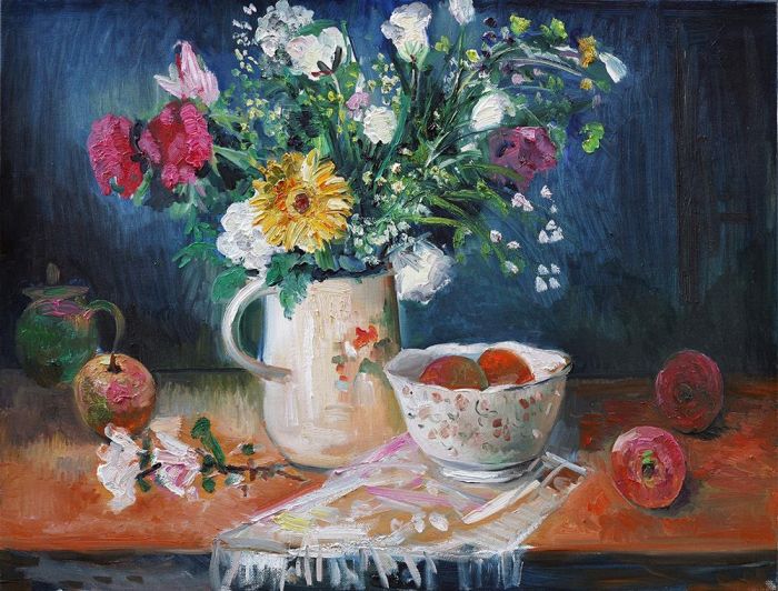 于晨 当代油画作品 -  《花卉和植物》