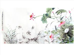 张乃成的当代艺术作品《中国传统花鸟画》