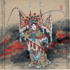 张青渠的当代艺术作品《京剧将军穆桂英挂帅》