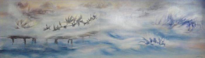 张智罡 当代油画作品 -  《散布五元素2》