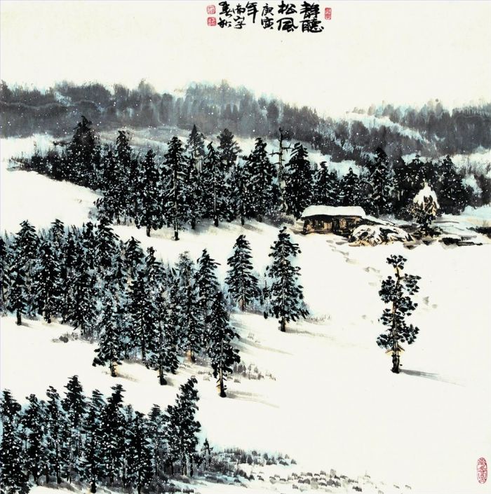 赵春秋 当代各类绘画作品 -  《松树的声音》