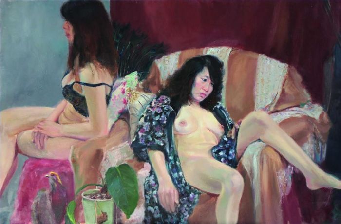 赵恒 当代油画作品 -  《两个裸体女人》