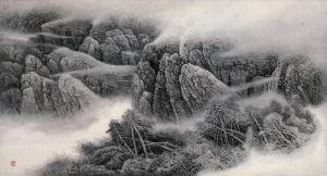 当代绘画 - 《山顶上的云》