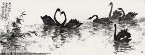 赵紫林的当代艺术作品《天鹅湖》