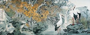 郑瑰玺的当代艺术作品《中国传统花鸟画》