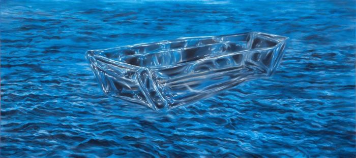 朱海 当代油画作品 -  《跨越大海》