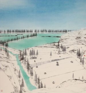 朱剑的当代艺术作品《那年河边雪》