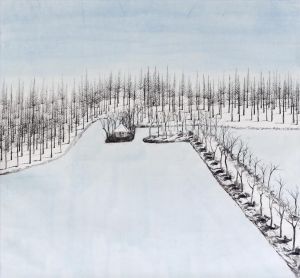 朱剑的当代艺术作品《那年河边的雪2》
