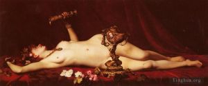 艺术家阿道夫·亚历山大·莱斯雷尔作品《Bacchante,Enivree,裸体,阿道夫·亚历山大·莱斯雷尔》