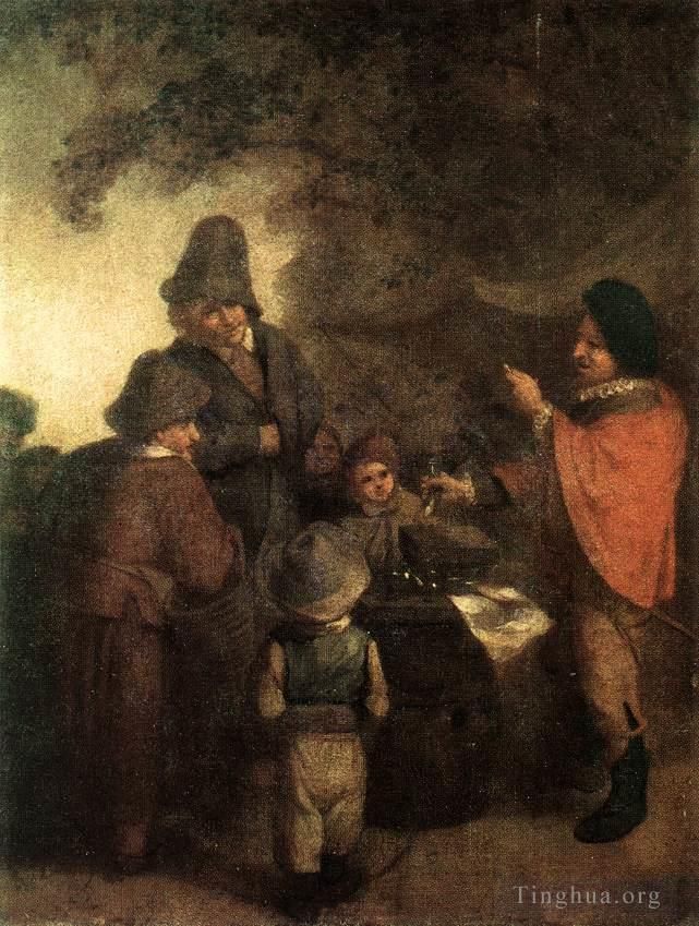 阿德里安·凡·奥斯塔德 的油画作品 -  《摊主》