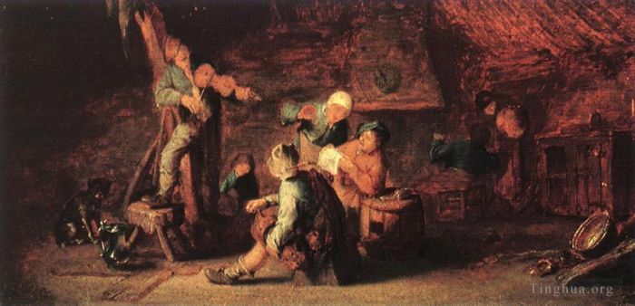 阿德里安·凡·奥斯塔德 的油画作品 -  《乡村盛宴》