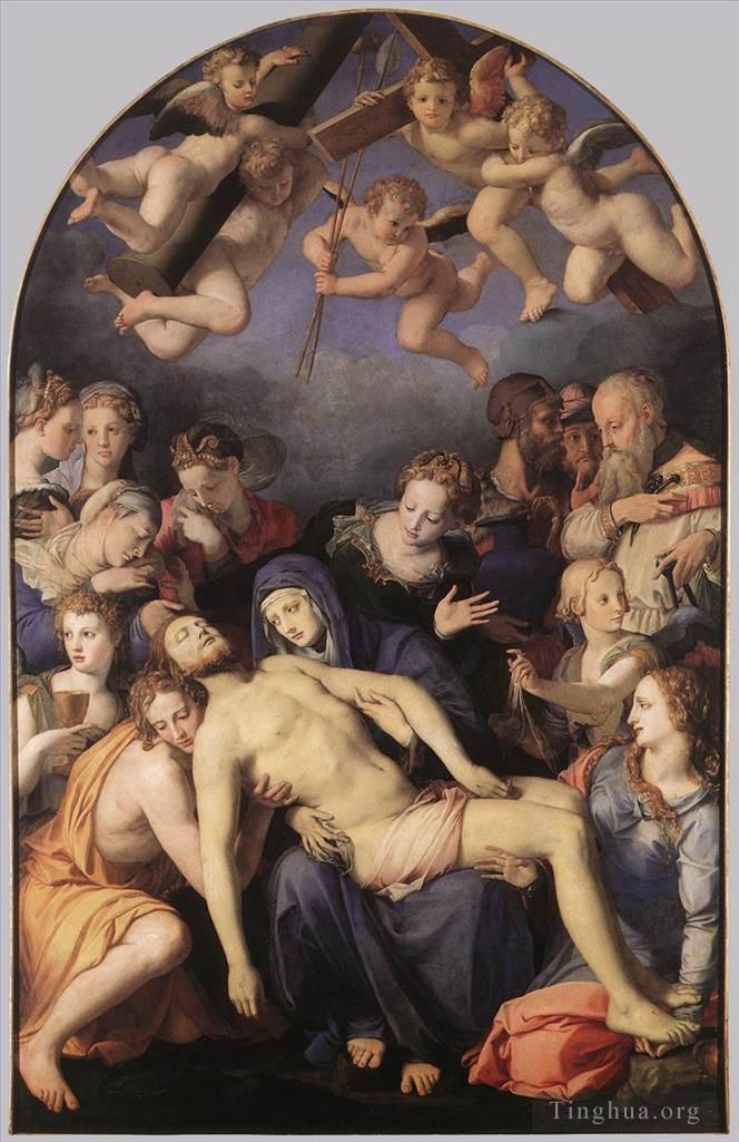 安尼鲁·布隆奇诺 的油画作品 -  《基督的沉积》