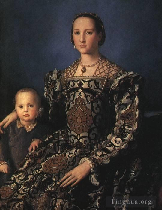 安尼鲁·布隆奇诺 的油画作品 -  《托莱多的埃莉奥诺拉和儿子》