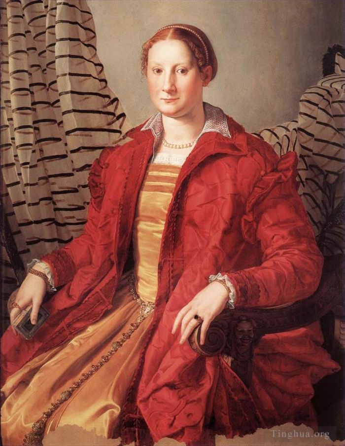 安尼鲁·布隆奇诺 的油画作品 -  《一位女士的肖像》