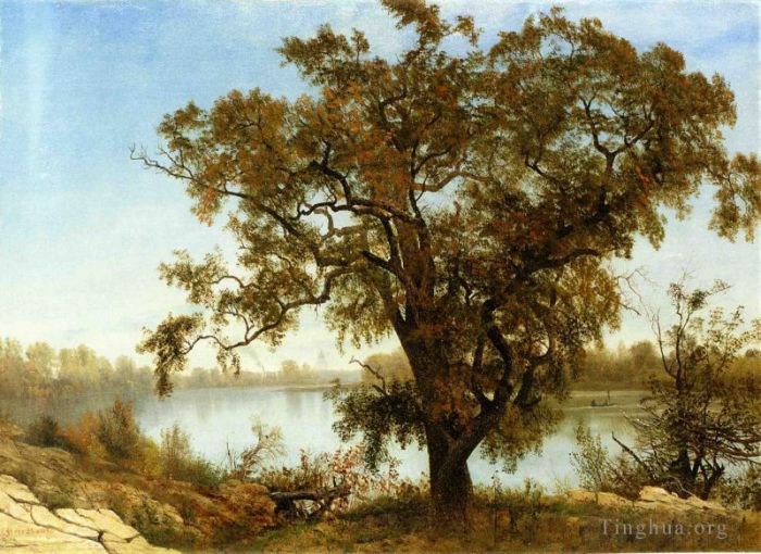 艾伯特·比尔施塔特 的油画作品 -  《萨克拉门托的景色》