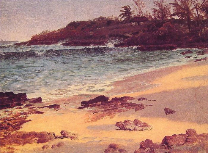 艾伯特·比尔施塔特 的油画作品 -  《巴哈马湾》
