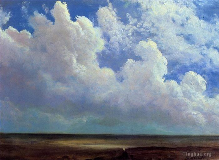 艾伯特·比尔施塔特 的油画作品 -  《海滩场景》