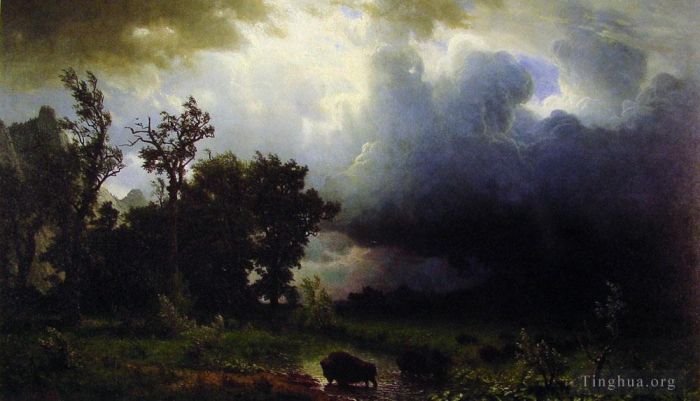 艾伯特·比尔施塔特 的油画作品 -  《布法罗小径》