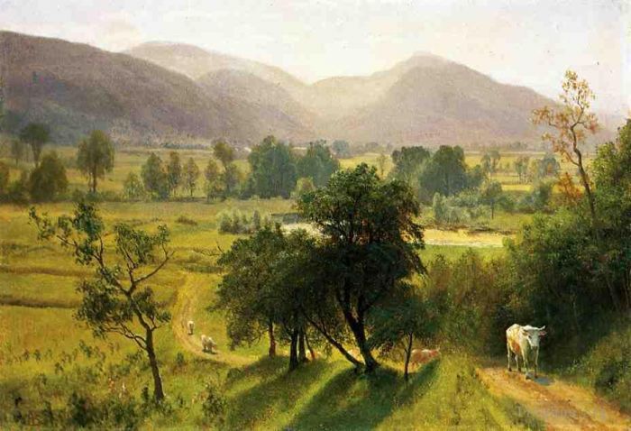 艾伯特·比尔施塔特 的油画作品 -  《新罕布什尔州康威谷》