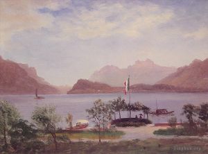 艺术家艾伯特·比尔施塔特作品《意大利湖景》