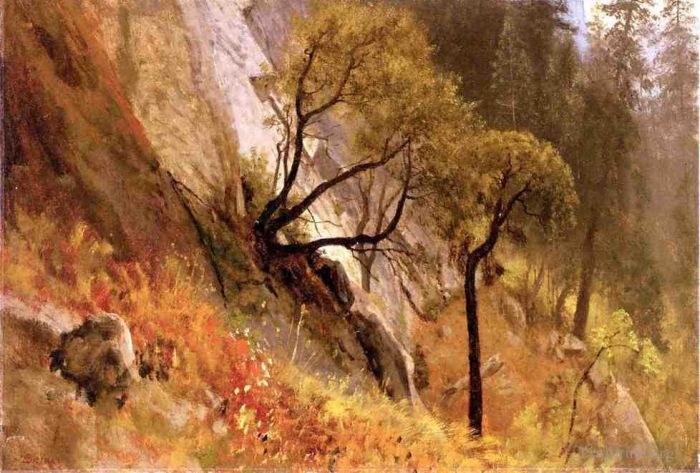 艾伯特·比尔施塔特 的油画作品 -  《加州优胜美地景观研究》