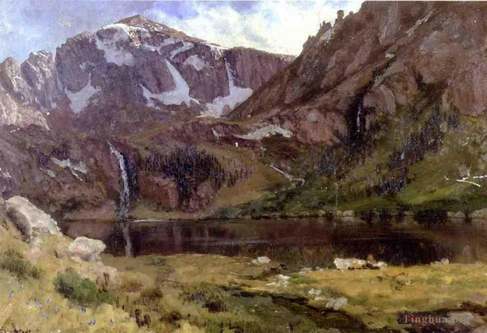 艾伯特·比尔施塔特 的油画作品 -  《高山湖泊》