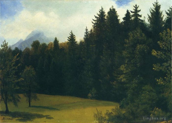 艾伯特·比尔施塔特 的油画作品 -  《避暑山庄》