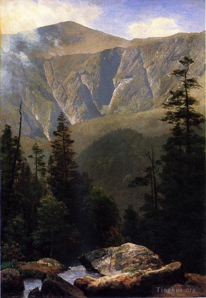 艾伯特·比尔施塔特 的油画作品 -  《山地景观》
