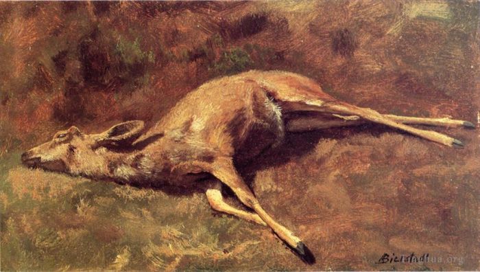 艾伯特·比尔施塔特 的油画作品 -  《森林之乡发光主义》