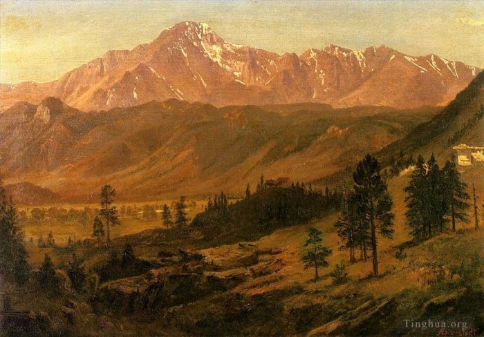 艾伯特·比尔施塔特 的油画作品 -  《派克峰》