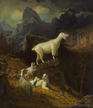 艺术家艾伯特·比尔施塔特作品《落基山山羊》