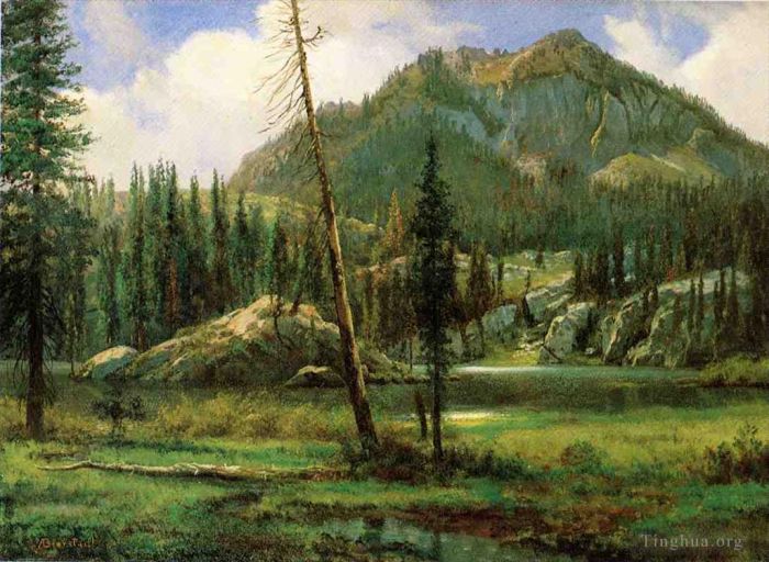艾伯特·比尔施塔特 的油画作品 -  《内华达山脉》