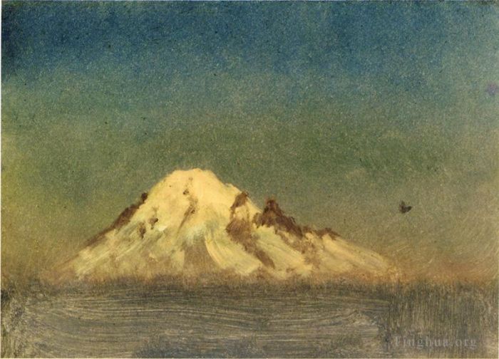艾伯特·比尔施塔特 的油画作品 -  《雪山》