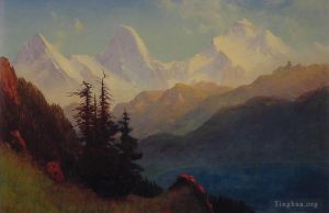 艺术家艾伯特·比尔施塔特作品《大提顿山脉的辉煌》
